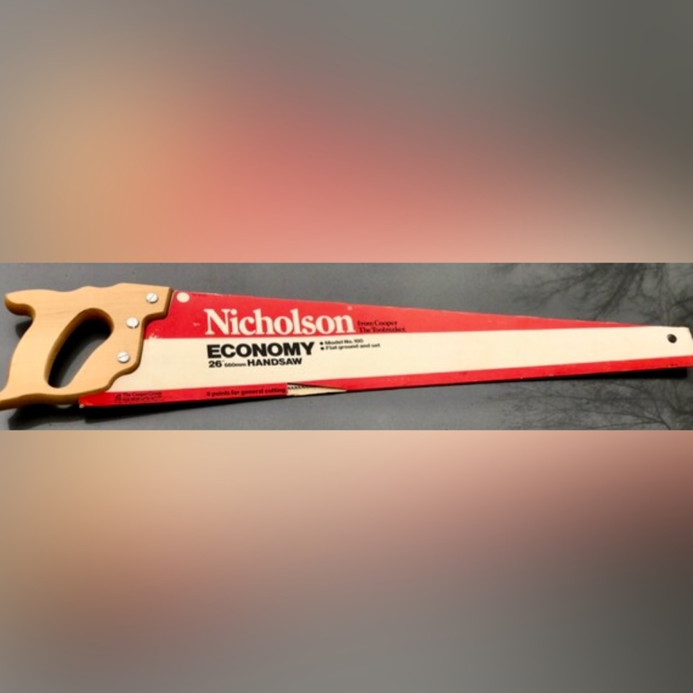 Vintage 26” NICHOLSON From COOPER The Toolmaker 8 Point Economy 660 mm HANDSAW